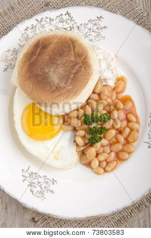 Irish Breakfast Muffin On A Plate