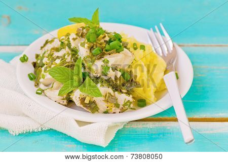 Cod Fillet With Greens
