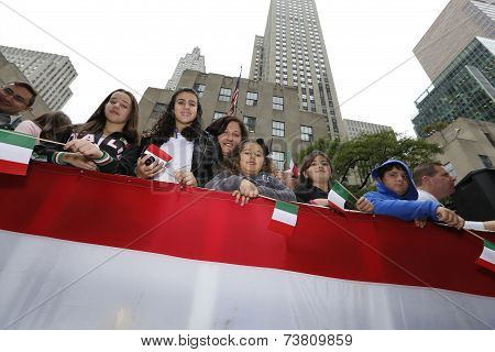 Young float riders