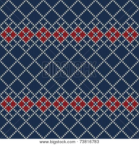 Winter Holiday Seamless Knitted Pattern