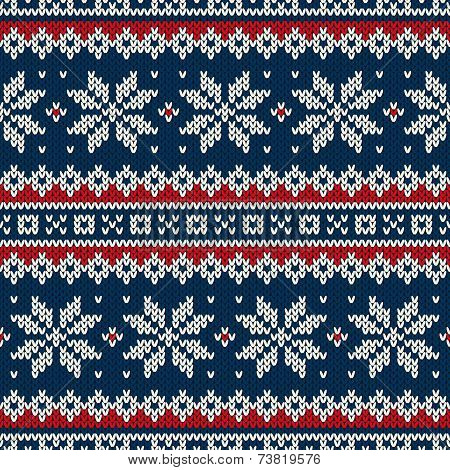 Winter Holiday Seamless Knitted Pattern