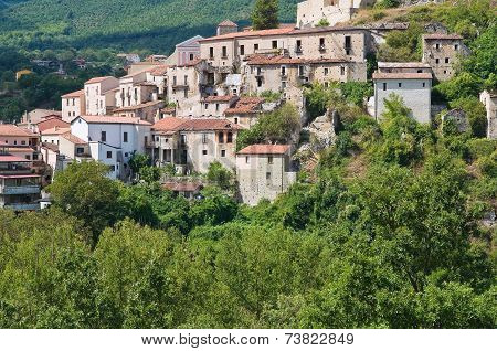 View of Brienza. Basilicata. Southern Italy.