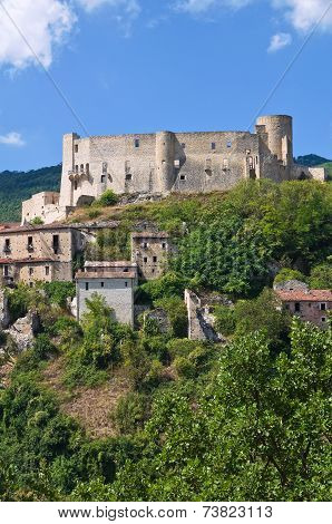 View of Brienza. Basilicata. Southern Italy.