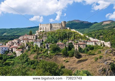 View of Brienza. Basilicata. Southern Italy.