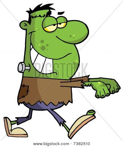Cartoon karakter halloween frankenstein