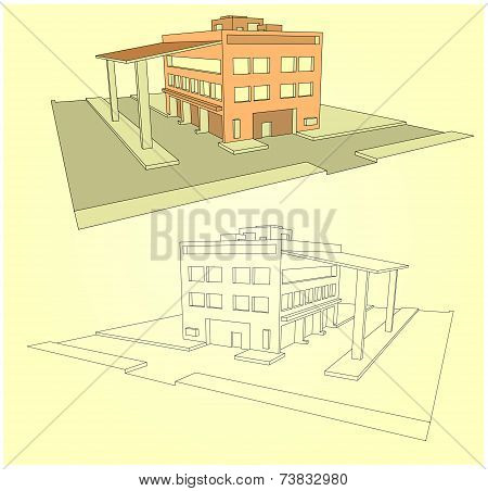 Industrial Building In 3D Stiile