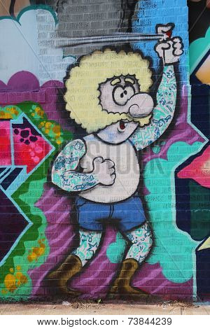 Mural art at East Williamsburg in Brooklyn