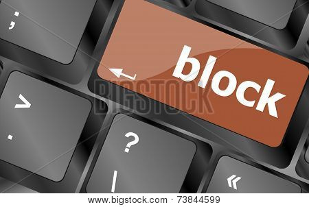 Development Concept. Button On Modern Computer Keyboard With Word Block On It