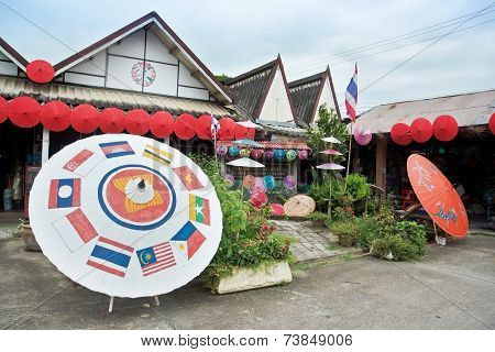 Colorful Handmade Umbrella For Sale