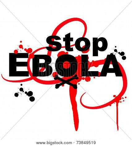 Ebola Virus Design On White Background