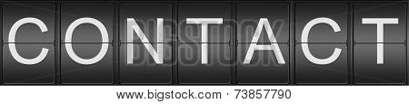 Contact Written In Mecanical Letters