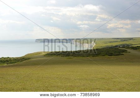 Chalk Cliffs In Sussex. England