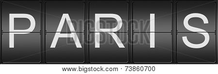 Paris Written In Mecanical Letters