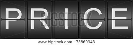Price Written In Mecanical Letters
