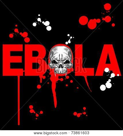 Ebola Virus Design On Black Background