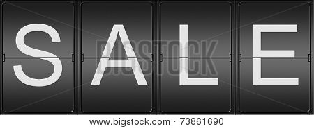 Sale Written In Mecanical Letters