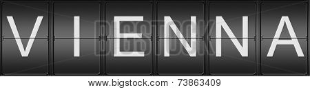 Vienna Written In Mecanical Letters