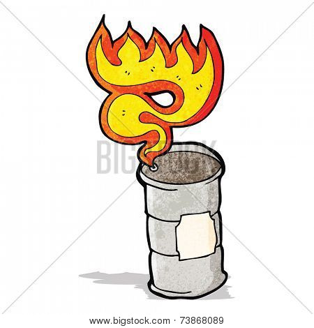 flaming oil drum cartoon