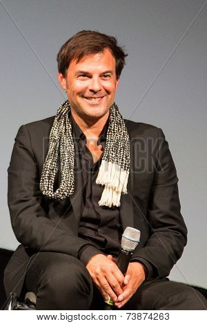 MOSCOW - OCTOBER, 4:  Francois Ozon. Premiere of the movie New Girlfriend, October, 4, 2014 at Gogol Center in Moscow, Russia