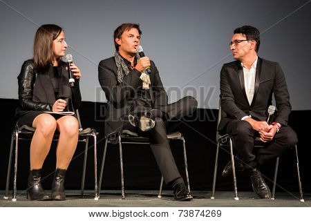 MOSCOW - OCTOBER, 4:  Francois Ozon. Premiere of the movie New Girlfriend, October, 4, 2014 at Gogol Center in Moscow, Russia