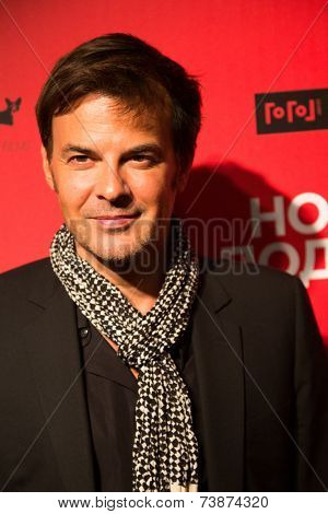 MOSCOW - OCTOBER, 4:  Francois Ozon. Premiere of the movie New Girlfriend, October, 4, 2014 at Gogol Center in Moscow, Russia