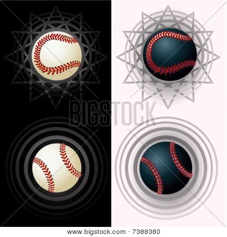 Palle da baseball bianco e nero