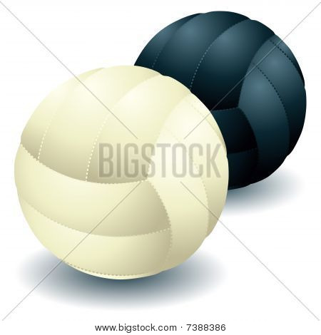 Bianco e nero voleyballs