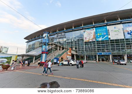 Main Railway Station Of Busan City, South Korea