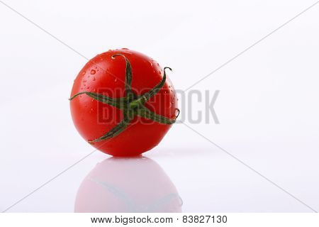 Isolated Tomato On White Backgroun