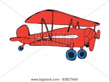 red airplane.vector illustration