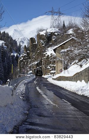 Ticino (switzerland) - Via S. Gottardo With Snow