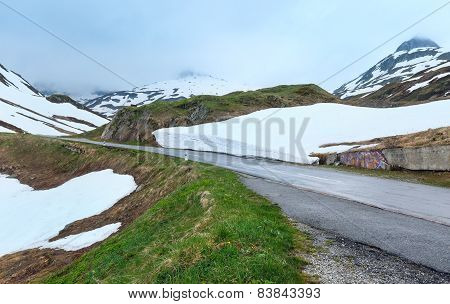 Summer Mountain Landscape (oberalp Pass, Switzerland)
