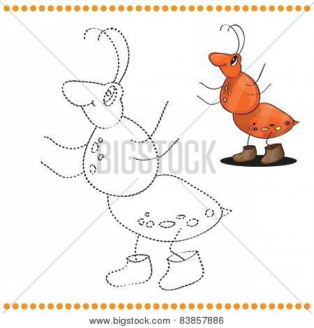 Connect The Dots And Coloring Page