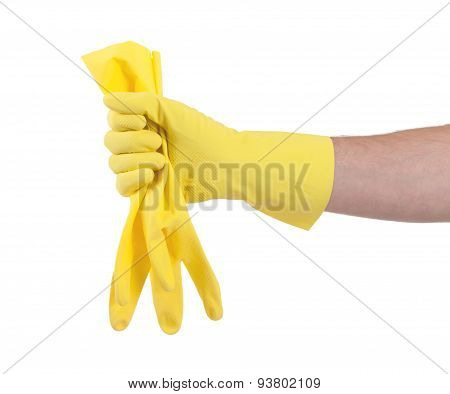 Rubber Glove Isolated