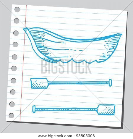 Boat and oars