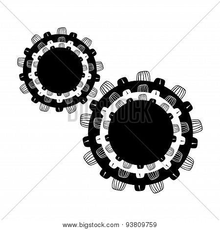 Black and white abstract frames. Vector elements for you design