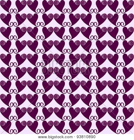 Vector seamless pattern with hearts. Modern stylish texture. Stylish texture with heart