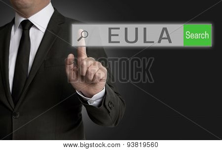 Eula Internet Browser Is Operated By Businessman
