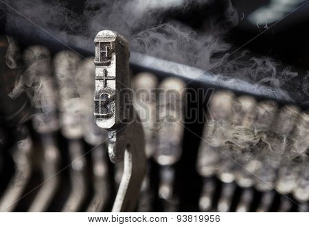 F Hammer - Old Manual Typewriter - Mystery Smoke