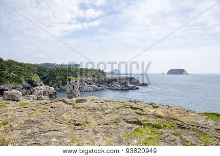 Coast View From Hill Of Storm