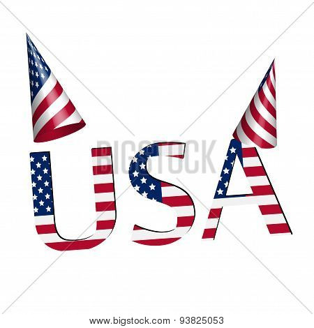 Party Hat and USA 3D
