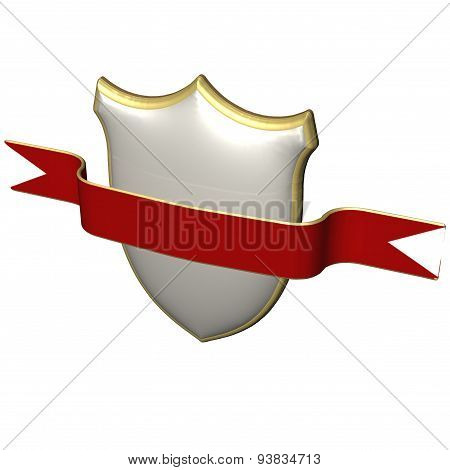 Classical Sheild Isolated On The White
