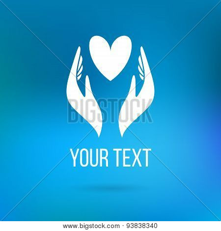 Logo with hands and hearts