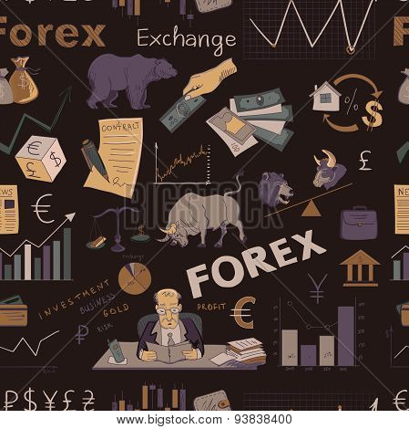 Colored finance forex hand drawing pattern