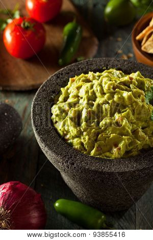 Homemade Fresh Guacamole And Chips