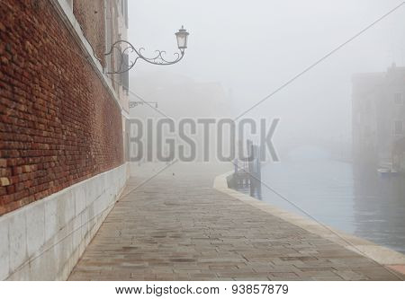 Fog In Venice Near Arsenal