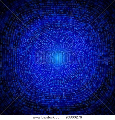 Binary Code Digital Background Tunnel Communication Data