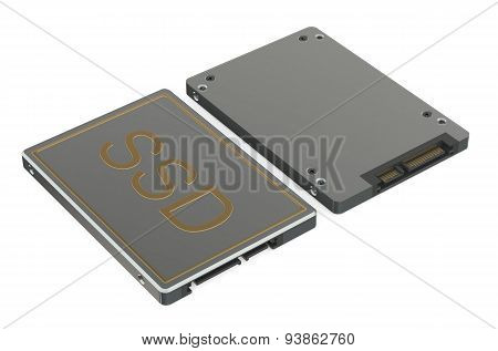 Solid State Drive Ssd Top And Bottom Views