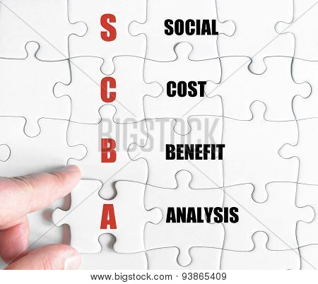Last Puzzle Piece With Business Acronym Scba