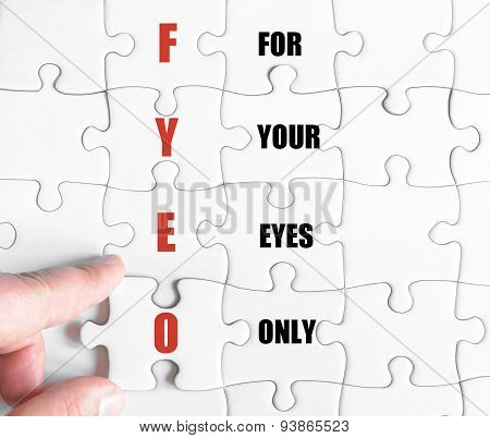 Last Puzzle Piece With Business Acronym Fyeo